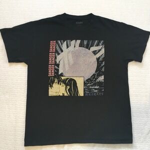 ELDON Black Graphic‎ T Shirt Anime Manga Print Danger Danger Men's Large
